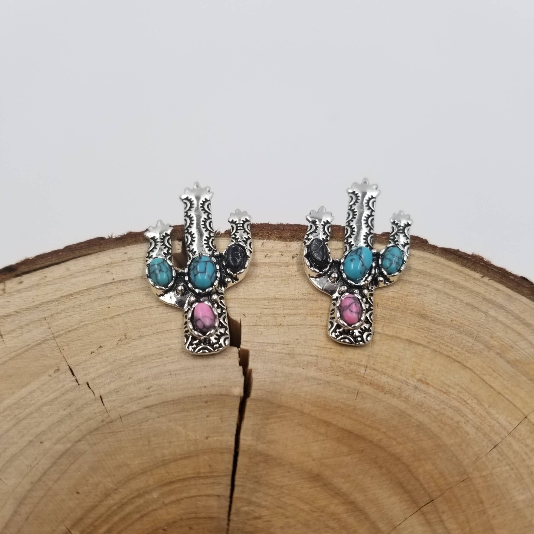 Turquoise Cactus Earrings