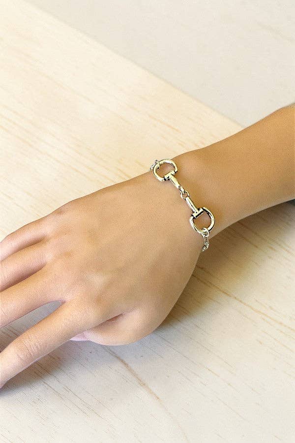 WESTERN SNAFFLE BIT LINK CHAIN BRACELET