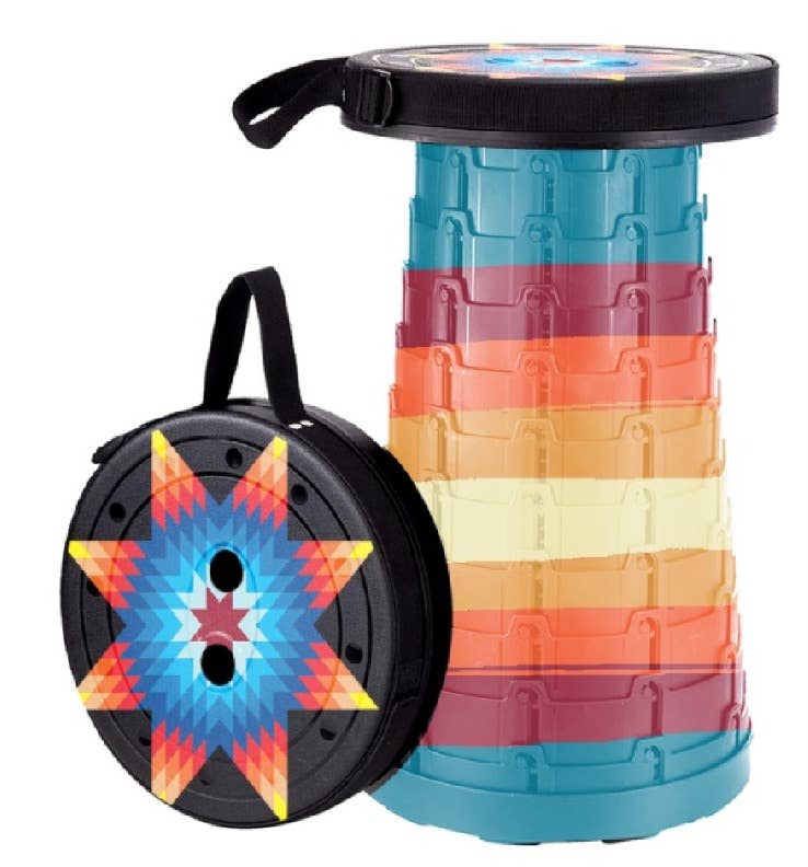 Portable Folding Stool-Southwestern Pattern