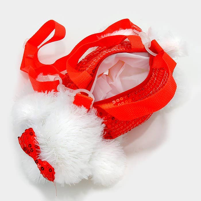 Furry Puppy Dog Doll Crossbody Bag