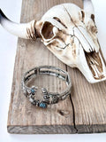 Western Horseshoe Spade Checker Stretch Bracelet