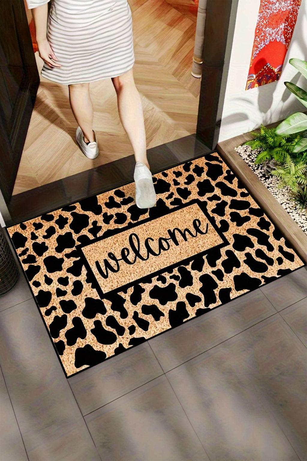 Western Stylish Animal Print Welcome Doormat