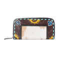 Boho Patchy Leather Wallet – Southwestern Patchwork Card Holder & Coin Pocket