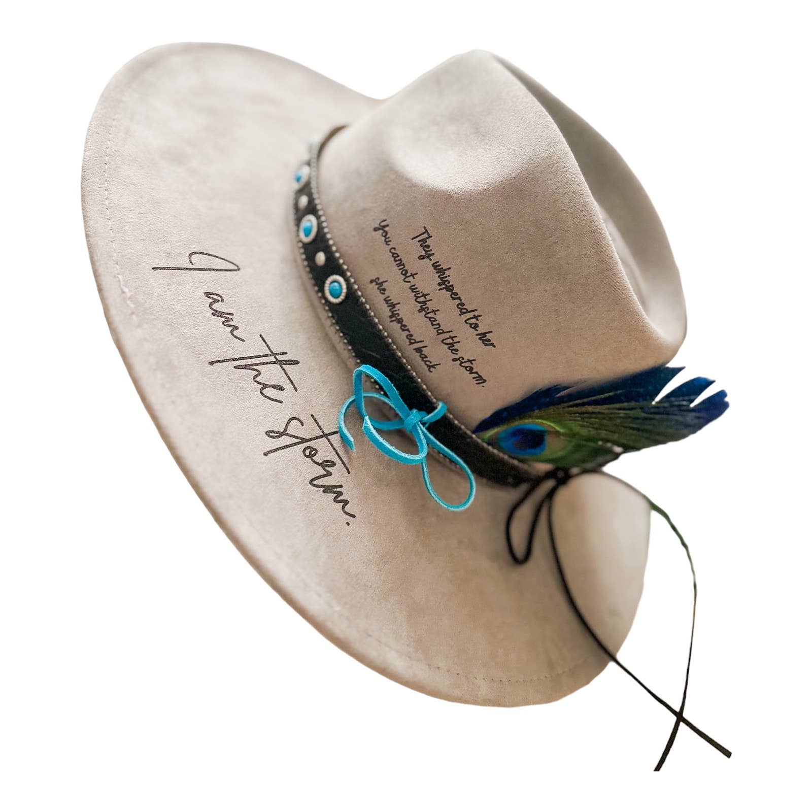 I am The Storm Burned Hat Western Hat Rancher Cowboy