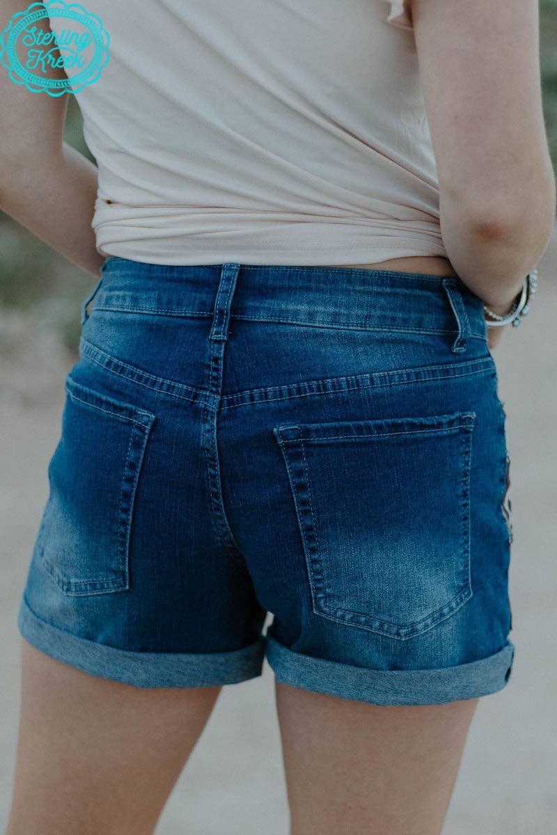 Patched Up Shorts - Western
