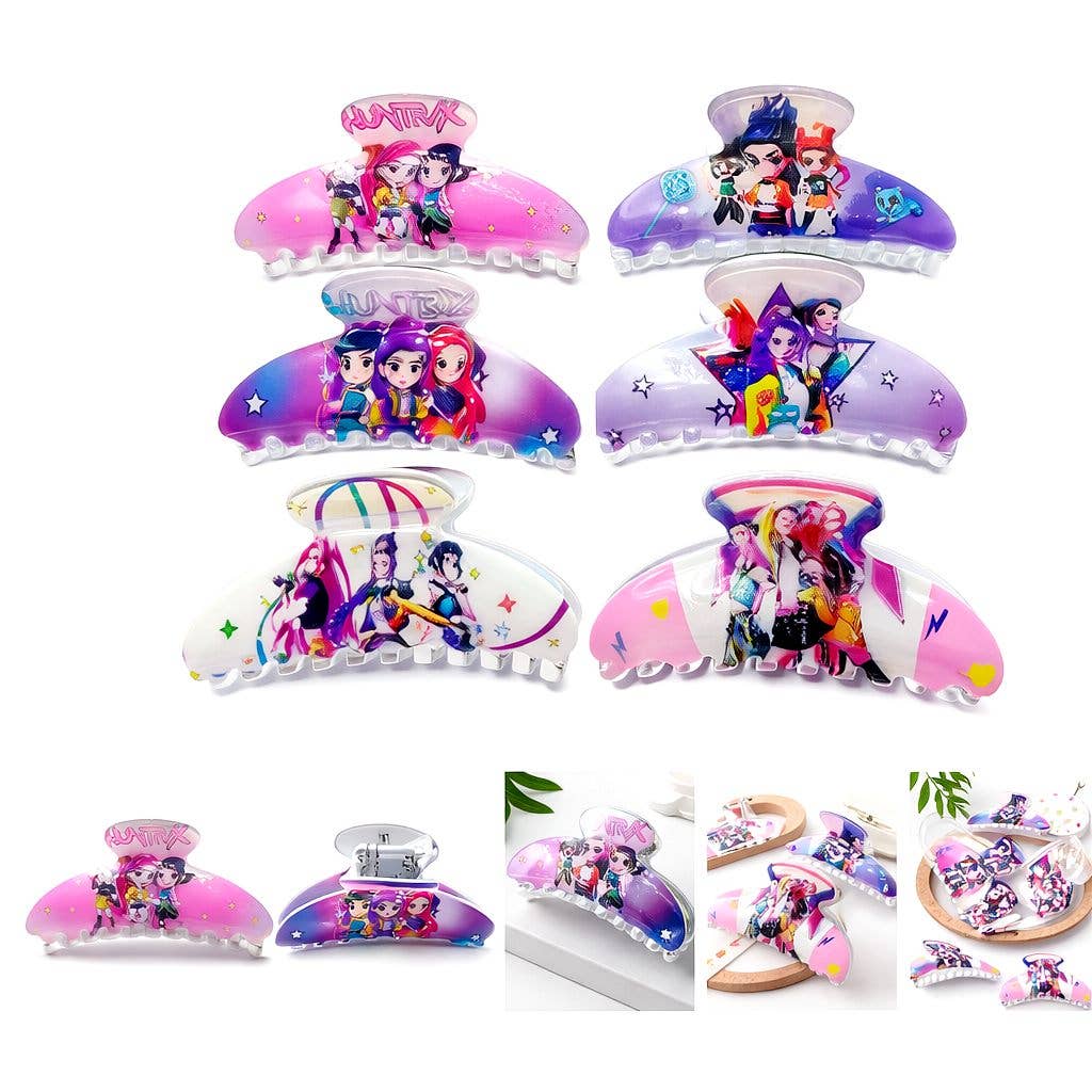 Kpop Girls Toons Hair Claw Clip