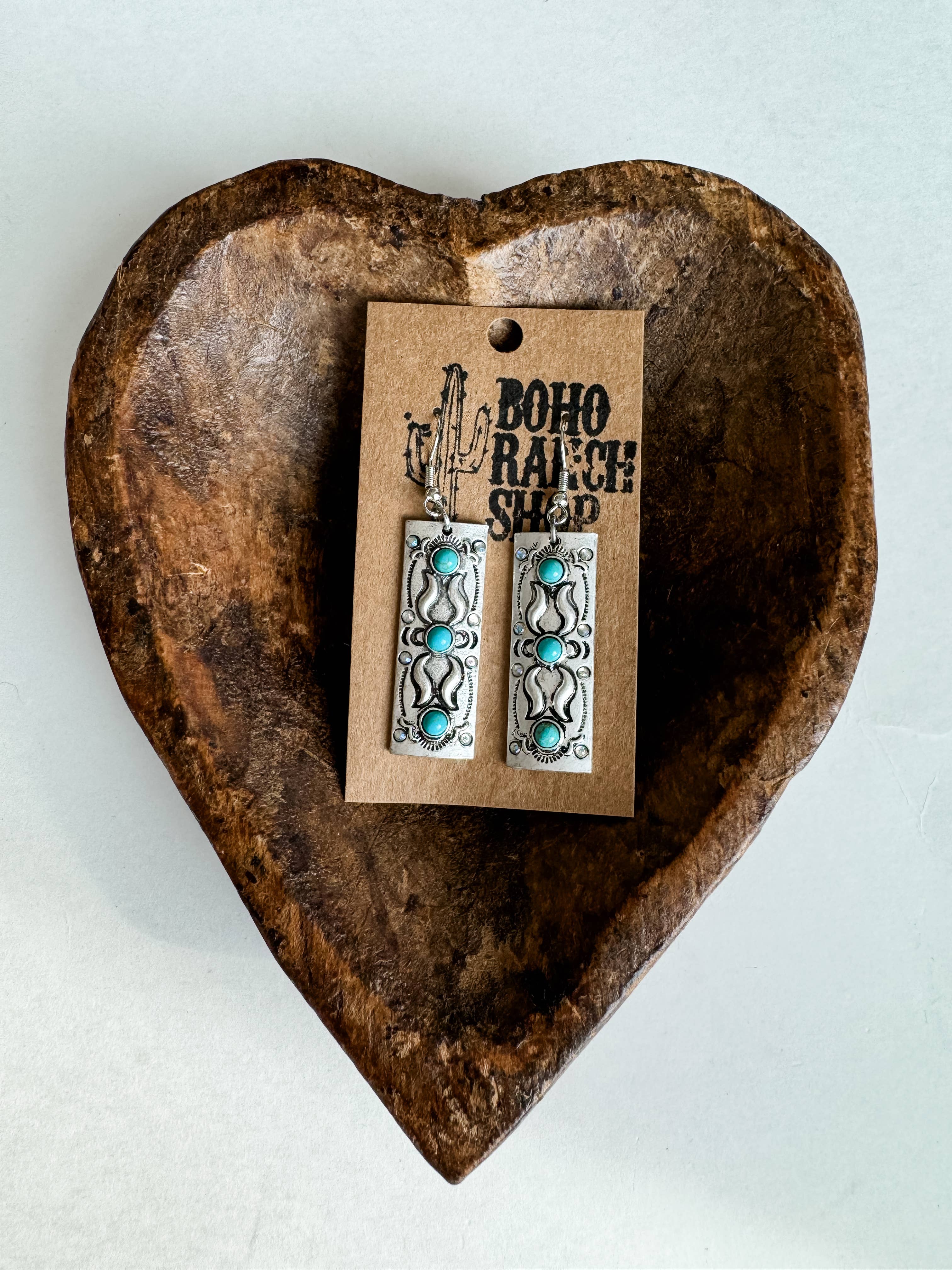 Western Bar Texture Earrings