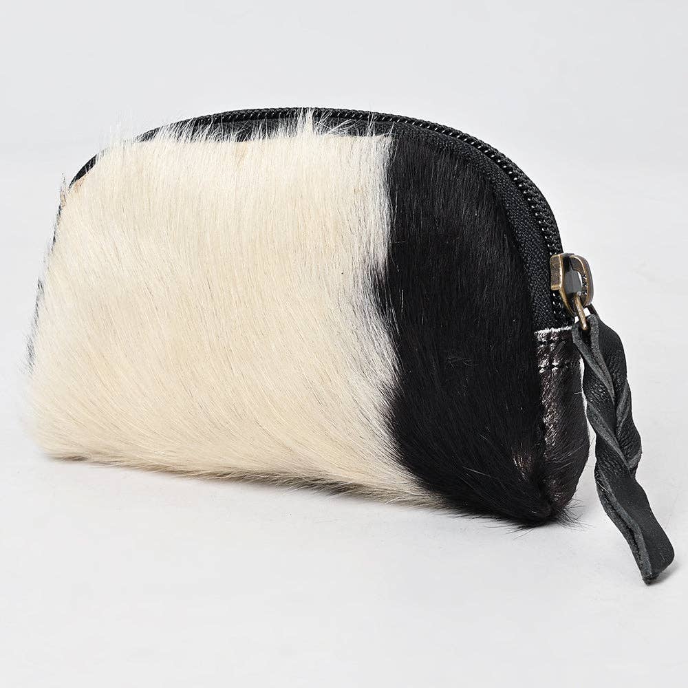 Coin Purse Hair On Genuine Western Leather Women Bag
