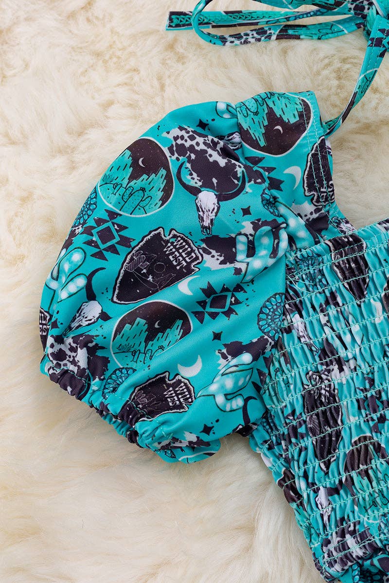 Old west Smocked swim set.
