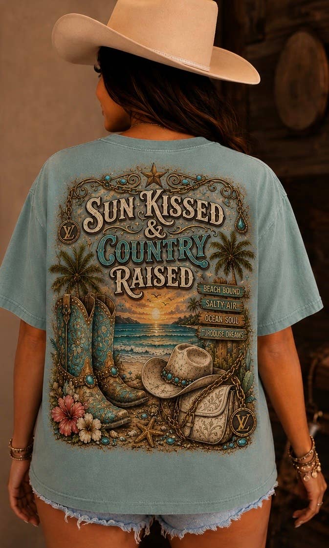 🤎 Sun-Kisses & Country Raised Western Tee  