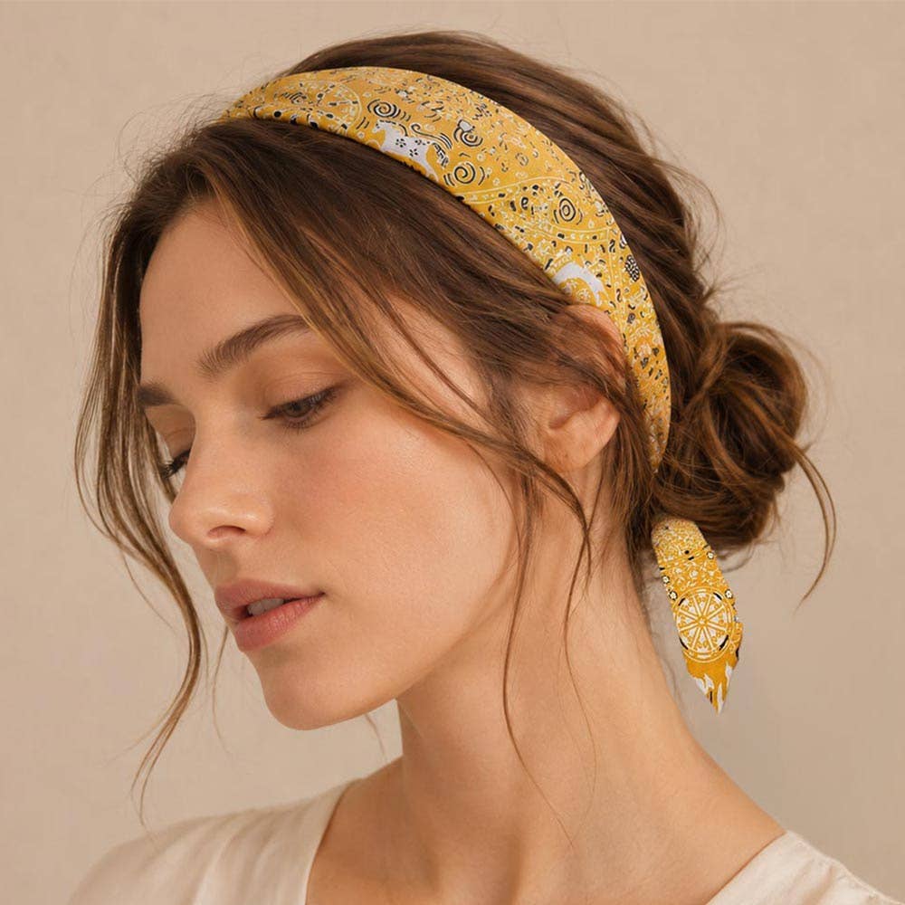 Paisley Bandana Print Skinny Twilly Scarf