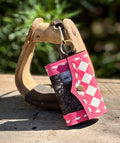 Cowhide Leather Checkered Wallet Wristlet Card Holder 