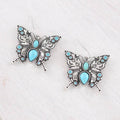 Western Aztec Butterfly Earrings