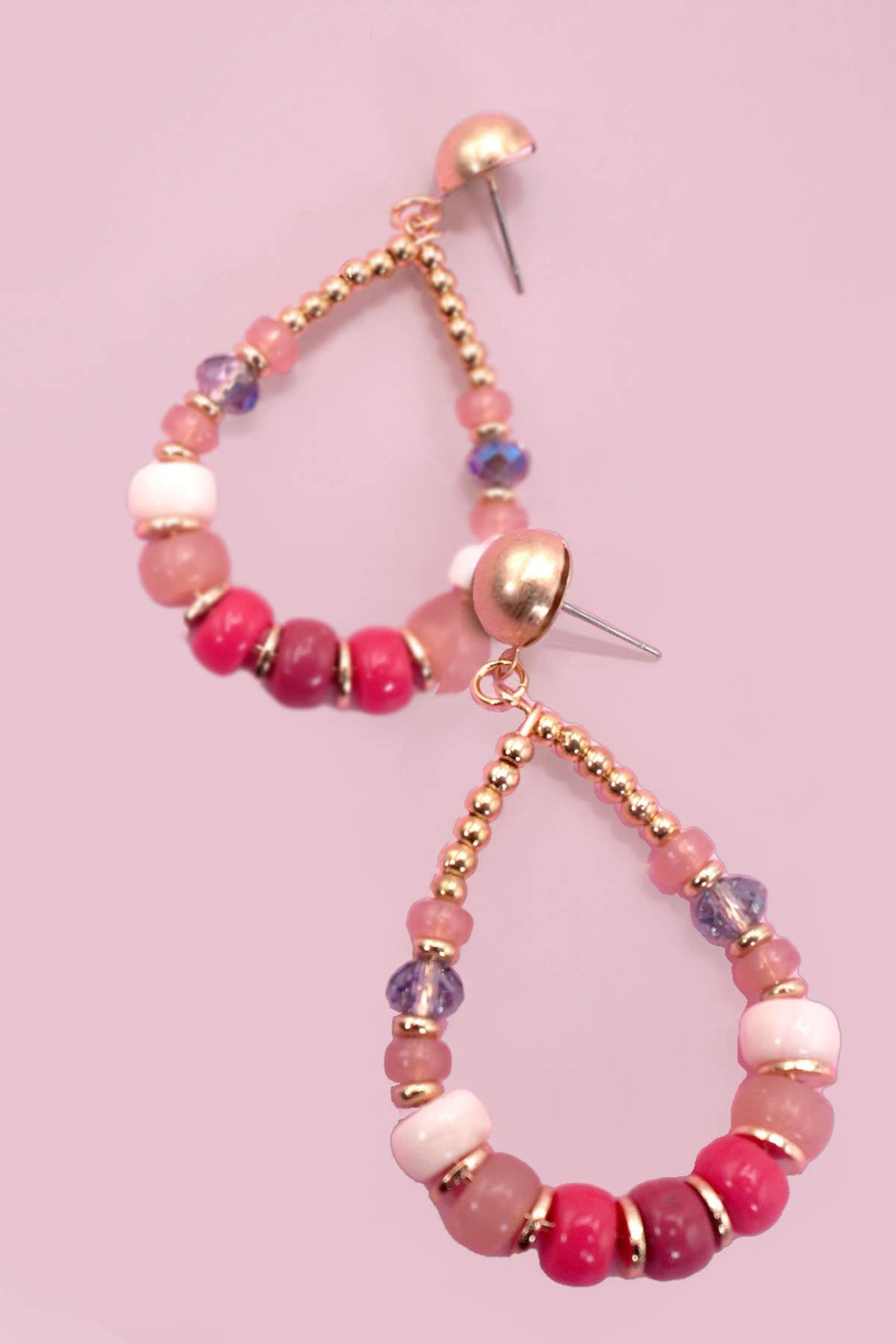 TEARDROP BEADED EARRINGS