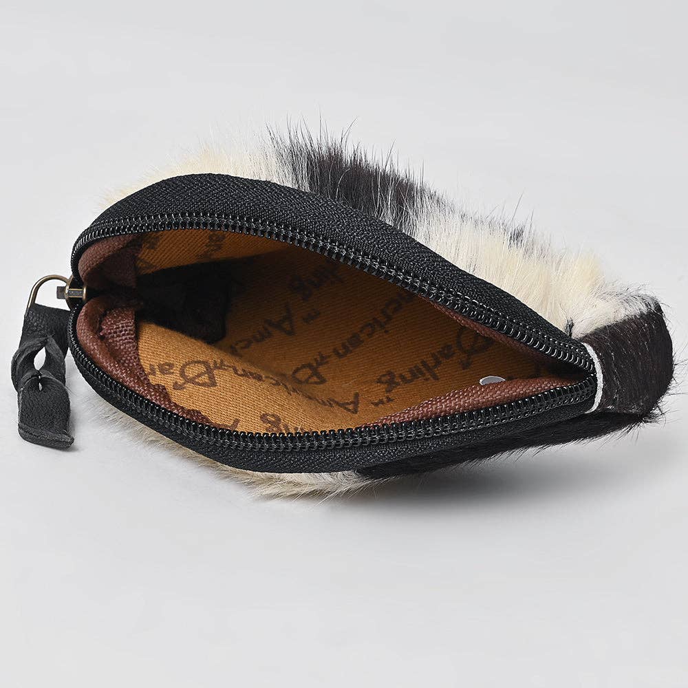 Coin Purse Hair On Genuine Western Leather Women Bag
