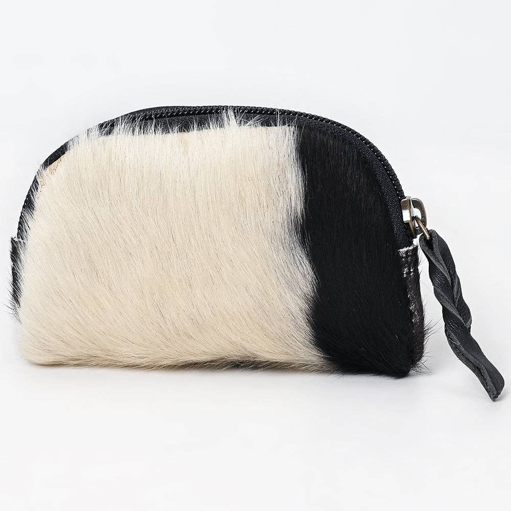 Coin Purse Hair On Genuine Western Leather Women Bag