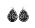 Western Bluebell Boot Stitch Teardrop Earring