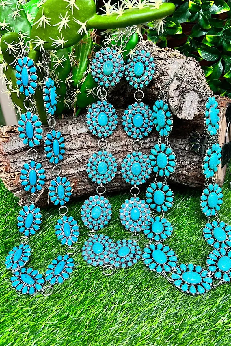 TURQUOISE CONCHO BELT.