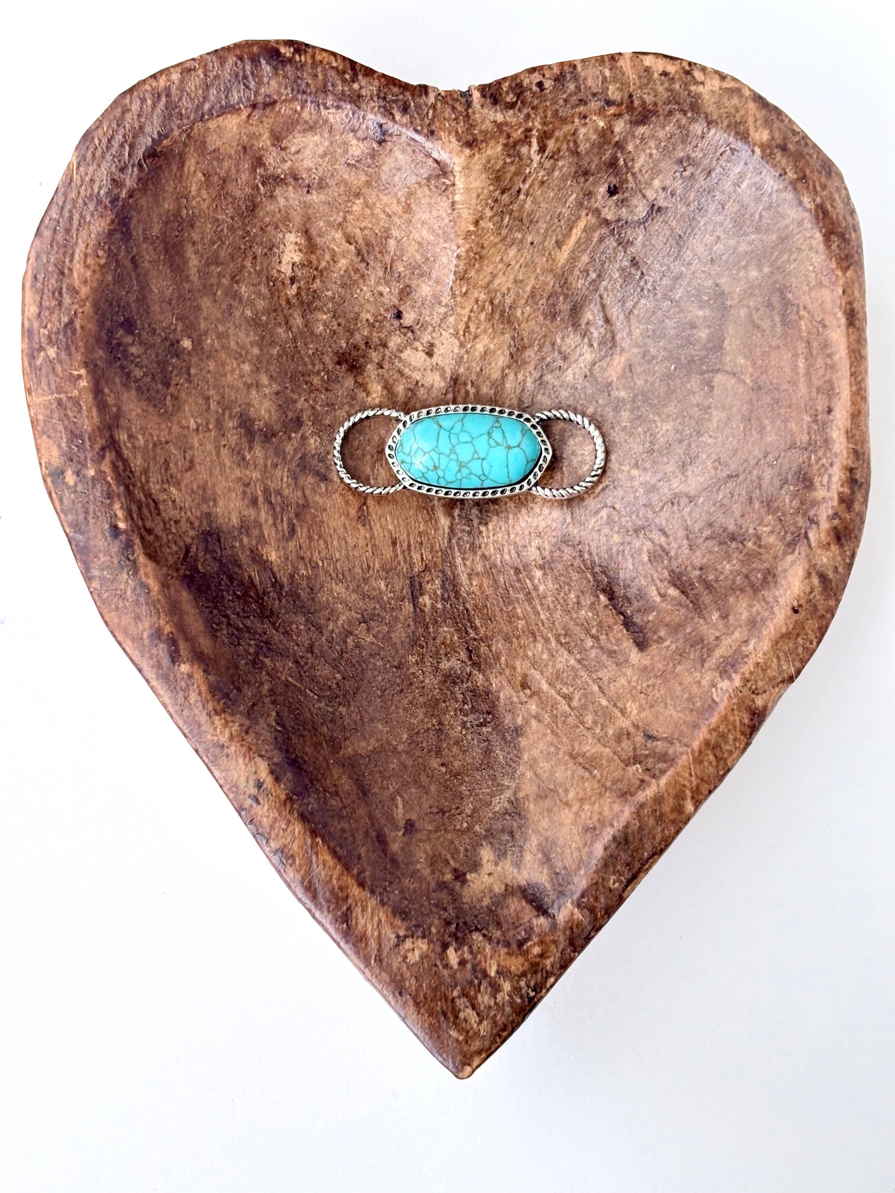 Western Style Turquoise Stone Scarf Holder Buckle