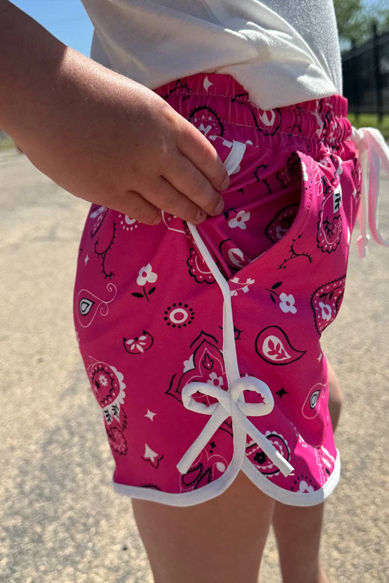 Bandana Babe Hot Pink Shorts KIDS