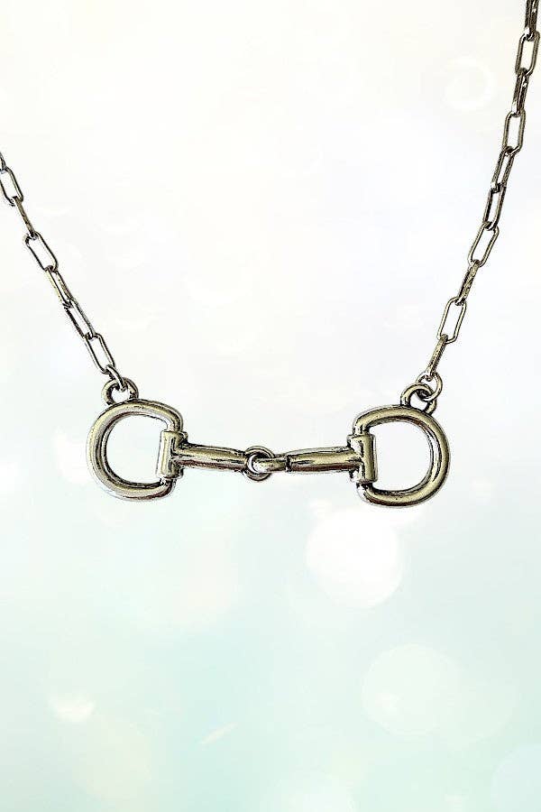 WESTERN SNAFFLE BIT CHAIN NECKLACE