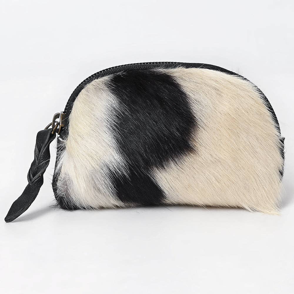 Coin Purse Hair On Genuine Western Leather Women Bag
